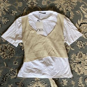 Zara Sweater Vest Tee